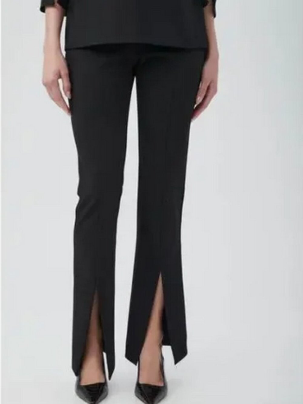 Trina Turk EUC Dynamic Slit-Hem Pants - Black